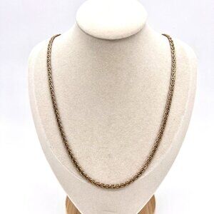 Vintage Avon Gold-Tone Fancy Chain Necklace Signed Jewelry